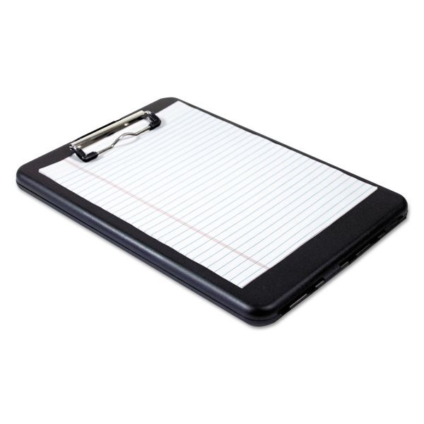 Saunders Slimmate Storage Clipboard, 0.5" Clip Capacity, Holds 8.5 X 11 Sheets, Black