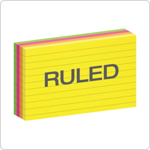 Ruled Index Cards 10PKS/100EA 3x5 White