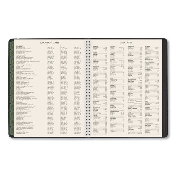 At-A-Glance Recycled Weekly Vertical-Column Format Appointment Book, 8.75 X 7, Black Cover, 12-Month (Jan To Dec): 2024