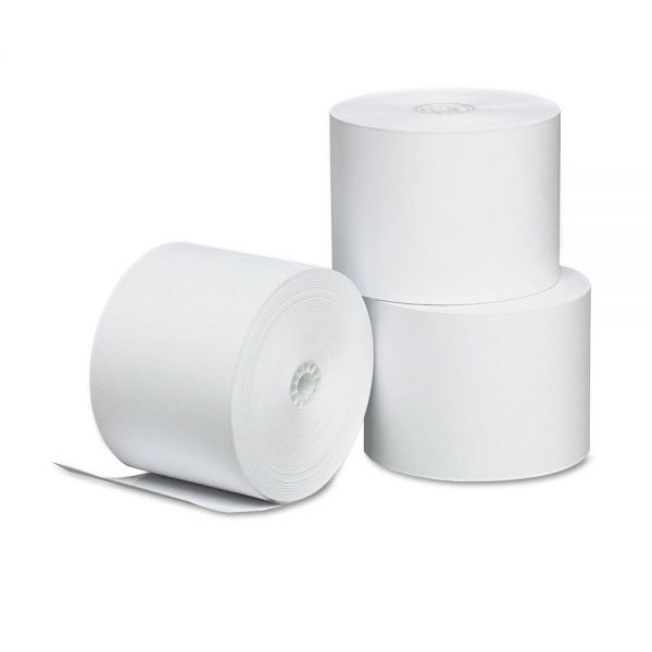 Universal Direct Thermal Printing Paper Register Rolls, 2.25" X 165 Ft, White, 3/Pack