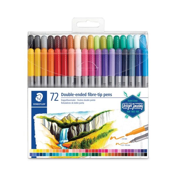 Staedtler Double Ended Markers, Assorted Bullet Tips, Assorted Colors ...