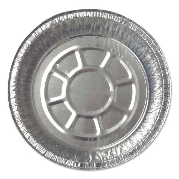 Durable Packaging Aluminum Round Containers, 22 Gauge, 24 Oz, 7" Diameter X 1.75"H, Silver, 500/Carton