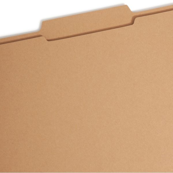 Smead Kraft Reinforced Tab Fastener Folders, 3/4" Expansion, 8 1/2" X 11", Letter, Brown, Box Of 50