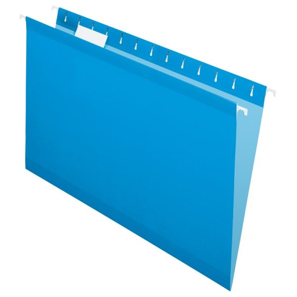 Pendaflex Premium Reinforced Color Hanging File Folders, Legal Size, Blue, Pack Of 25 Folders