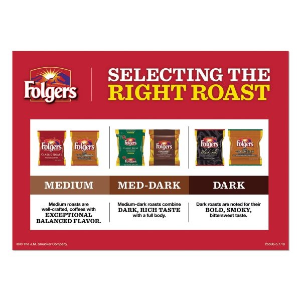 Folgers Coffee, Fraction Pack, Classic Roast, Medium Roast, Packet Makes 6 Cups, 42/Carton