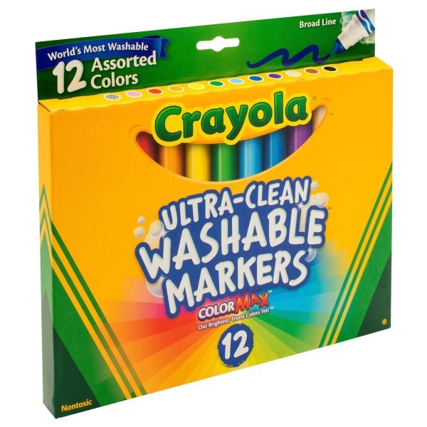 Faber-Castell Washable Broadline Jumbo Markers - 12 count