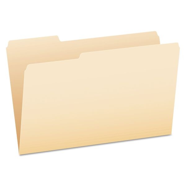 Pendaflex Manila File Folders, 1/3-Cut Tabs: Assorted, Legal Size, 0.75" Expansion, Manila, 100/Box