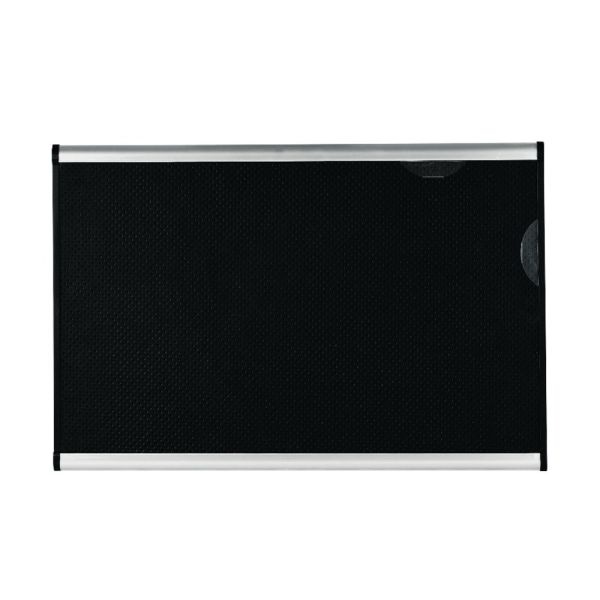 Quartet Prestige Select Black Embossed Foam Bulletin Board, 48" X 72", Aluminum Frame With Silver Finish