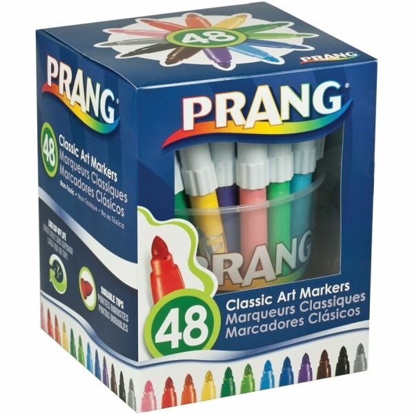 Prang Classic Art Markers, Bullet Tip, Assorted Colors, Box Of 48
