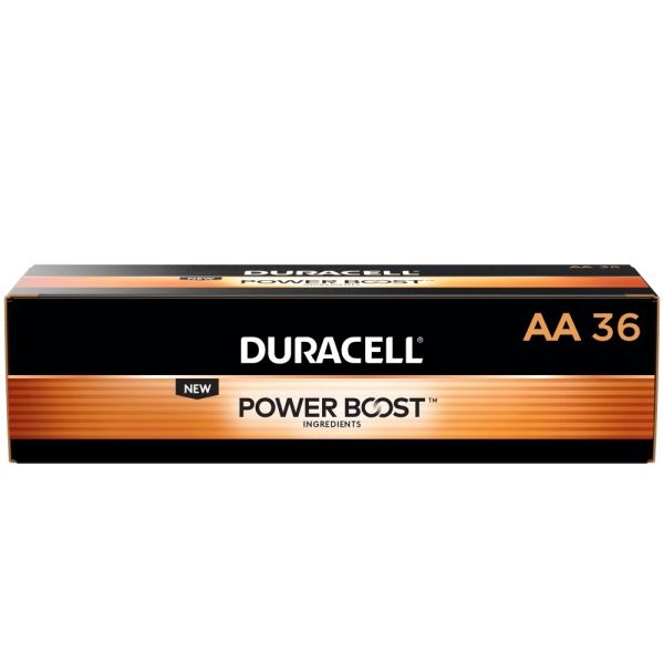 Duracell Coppertop Aa Alkaline Batteries, Box Of 36