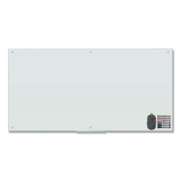 U Brands Magnetic Glass Dry Erase Board Value Pack, 72 X 36, White Surface