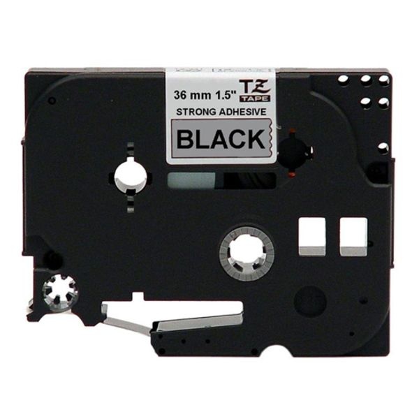 Brother Black On Silver Label Tape With Extra-Strength Adhesive