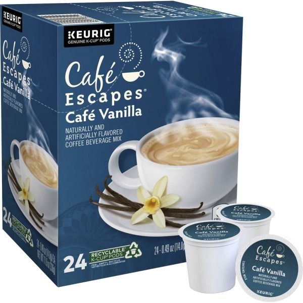 Café Escapes Cafe Vanilla K-Cups, 24/Box