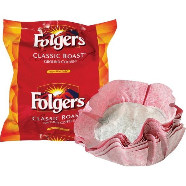 Folgers Coffee Filter Packs, Classic Roast, Medium, Pack Makes Up To 10 Cups, 160 Packs/Carton