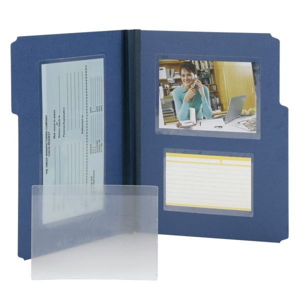 Smead Self-Adhesive Poly Document Pockets, 6 1/4" X 4 9/16", Clear, Box Of 100