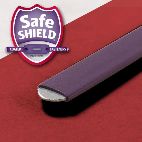 Smead Color Pressboard Fastener Folders With Safeshield Coated Fasteners, Letter Size, 1/3 Cut, Bright Red, Box Of 25