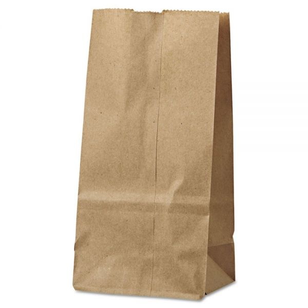 General Grocery Paper Bags, 30 Lb Capacity, #2, 4.31" X 2.44" X 7.88", Kraft, 500 Bags