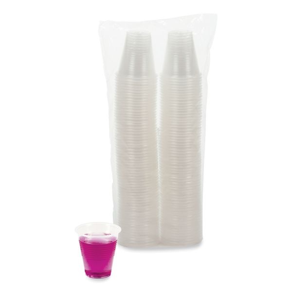 Boardwalk Translucent Plastic Cold Cups, 3Oz, Polypropylene, 125/Pack