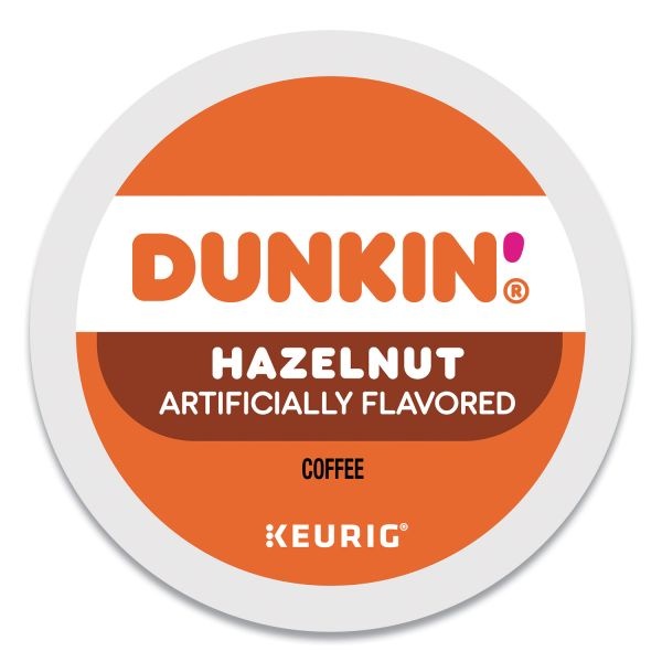 Dunkin Donuts K-Cup Pods, Hazelnut, 22/Box