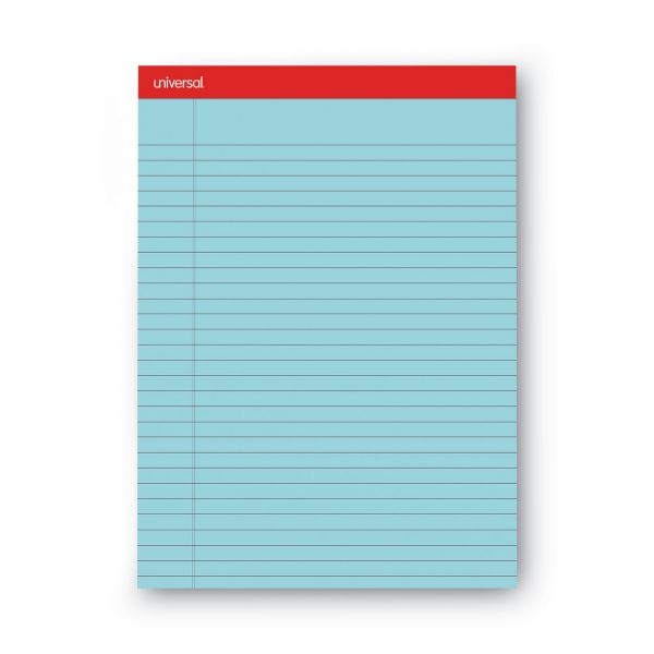 Universal Colored Perforated Note Pads, 8 1/2 X 11, Blue, 50 Sheet, Dozen