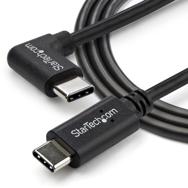 1M 3 Ft Right Angle Usb-C Cable M/M - Usb 2.0 - Usb Type C Cable - 90 Degree Usb-C Cable - Usb C To Usb C Cable - Usb-C Charge Cable