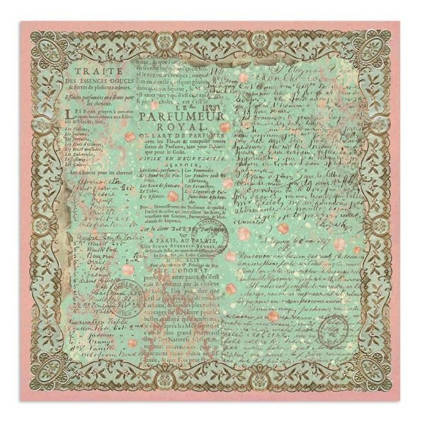Stamperia Polyester Fabric 12"X12" 4/Pkg