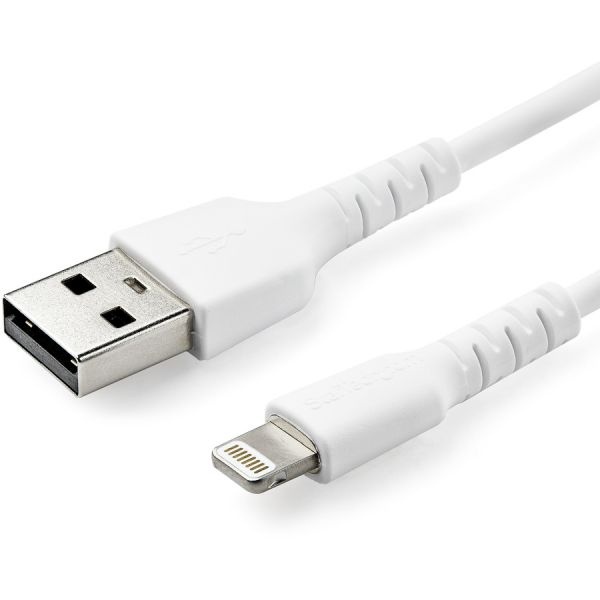 3 Foot/1M Durable White Usb-A To Lightning Cable, Rugged Heavy Duty Charging/Sync Cable For Apple Iphone/Ipad Mfi Certified
