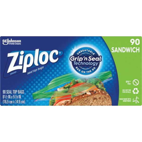 Fold-Top Sandwich Bags 6.5 X 5.5 Clear 180 Per Box 12 Boxes Per Each Carton