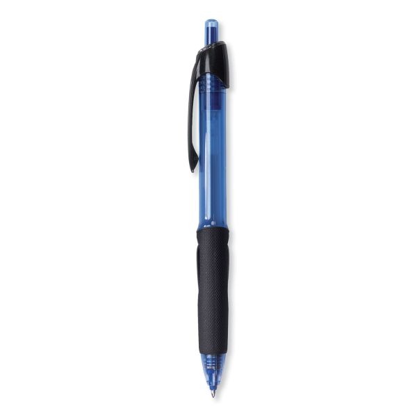 Uniball Power Tank Rt Ballpoint Pen, Retractable, Bold 1 Mm, Blue Ink, Translucent Blue/Black Barrel, Dozen