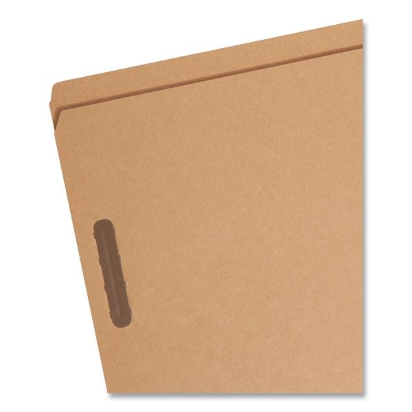 Smead Fastener Folders, 2 Fasteners, Letter Size, Straight-Cut Tab, Kraft, Box Of 50