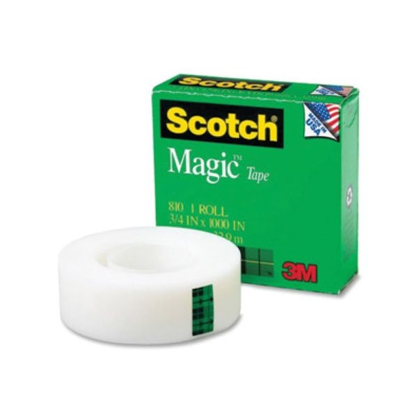 Scotch Magic Tape, 0.75" X 83.33', Clear