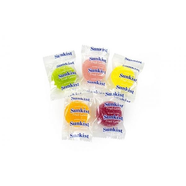 Sunkist Wrapped Fruit Gems Soft Candy, 2 Lb