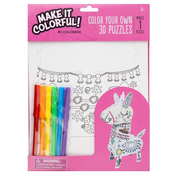 Colorbok Make It Colorful! Color Your Own 3D Puzzle