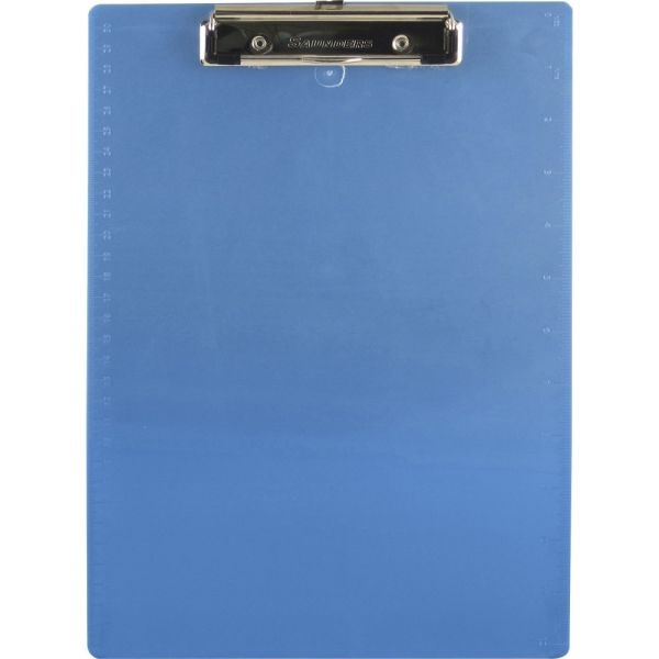 Saunders 96% Recycled Plastic Clipboard, Letter Size, 12 1/2"H X 9"W X 1/2"D, Ice Blue