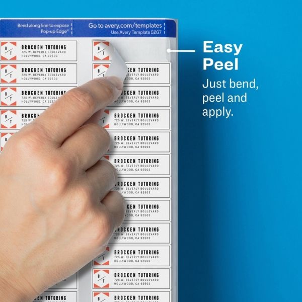 Avery 18667 Easy Peel Clear Return Address Labels
