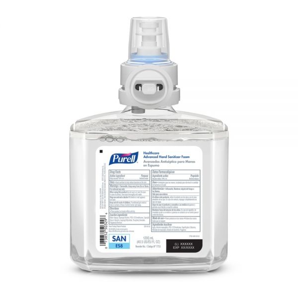 Purell Healthcare Advanced Unscented Foam Hand Sanitizer Refill, Es8, 40.58 Oz