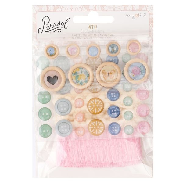 Maggie Holmes Parasol Embellishment Mix 72/Pkg