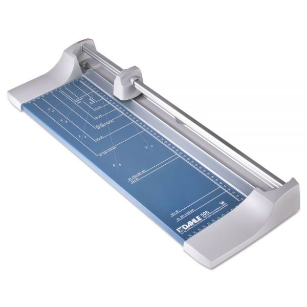 Dahle Rolling/Rotary Paper Trimmer/Cutter, 7 Sheets, 18" Cut Length, Metal Base, 8.25 X 22.88