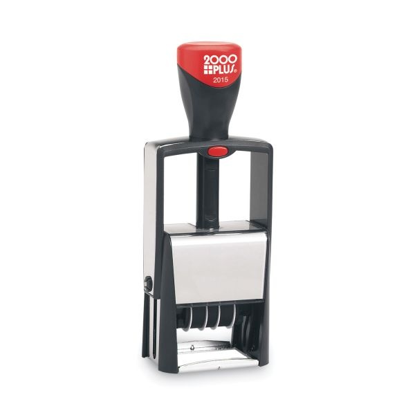 Cosco 2000Plus Self-Inking Heavy-Duty Line Dater With Microban, 1.25" X 0.63", Black