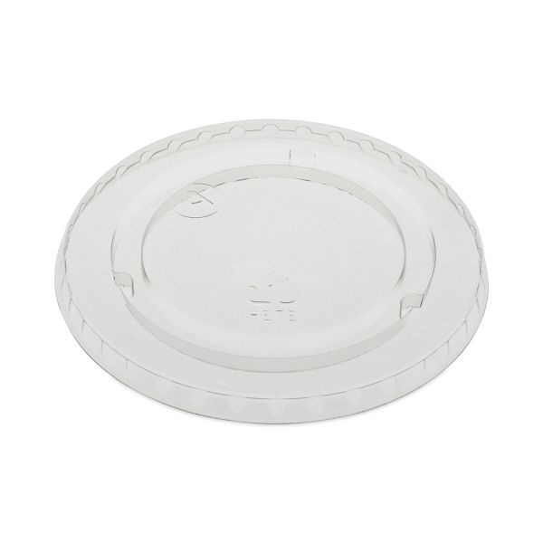 Pactiv Evergreen Earthchoice Strawless Rpet Lid, Flat Lid, Fits 9 Oz To 20 Oz "A" Cups, Clear 1,020/Carton