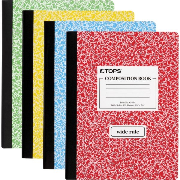 Tops Composition Book, 7-1/2" X 9-3/4", 100 Sheets