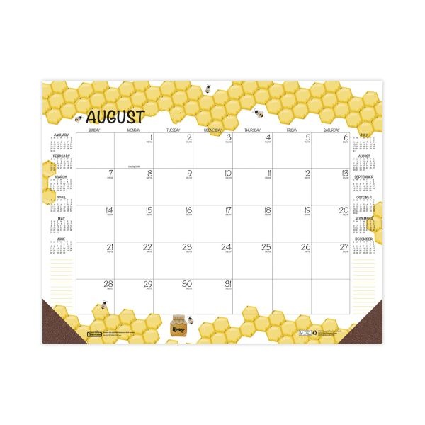 House Of Doolittle Recycled Desk Pad Calendar, 22 X 17, White