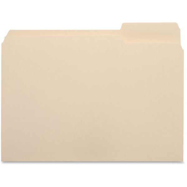 Business Source 1/3-Cut Right Tab File Folders, 3/4" Expansion, Letter Size, Manila, Box Of 100 Folders
