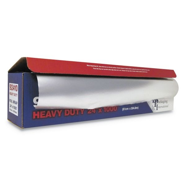 Durable Packaging Heavy-Duty Aluminum Foil Roll, 24" X 1,000 Ft