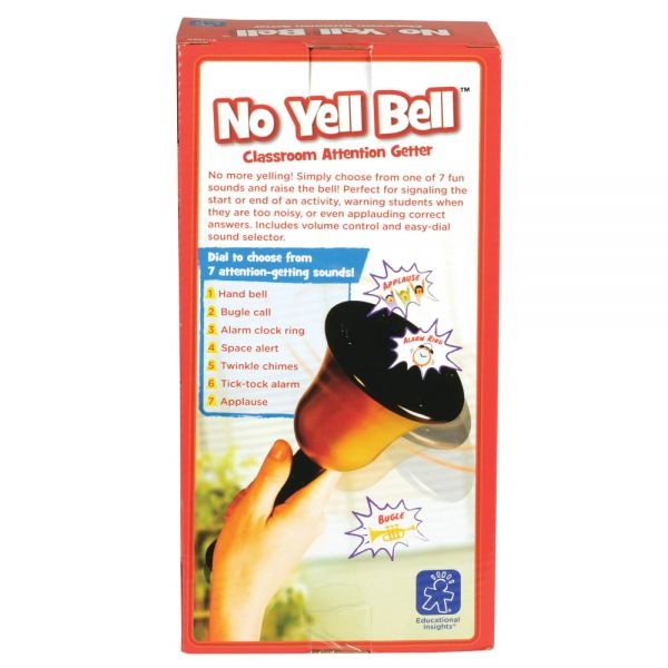Educational Insights No Yell Bell Classroom Attention-Getter, 10" X 4", Gold/Black, Pre-K - Grade 5