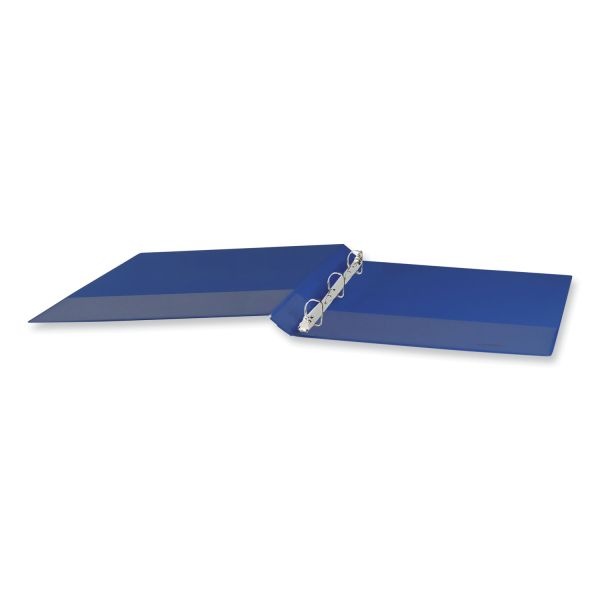Universal Slant D-Ring View Binder, 3 Rings, 0.5" Capacity, 11 X 8.5, Navy Blue
