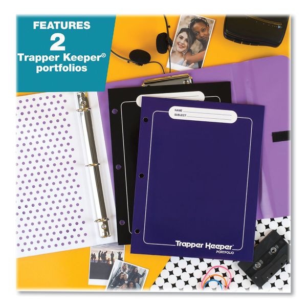Mead Trapper Keeper 3-Ring Pocket Binder, 1" Capacity, 11.25 X 12.19, Palm Trees