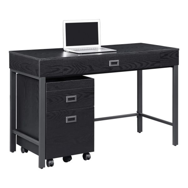 Brezio 47"W Computer Desk, Black