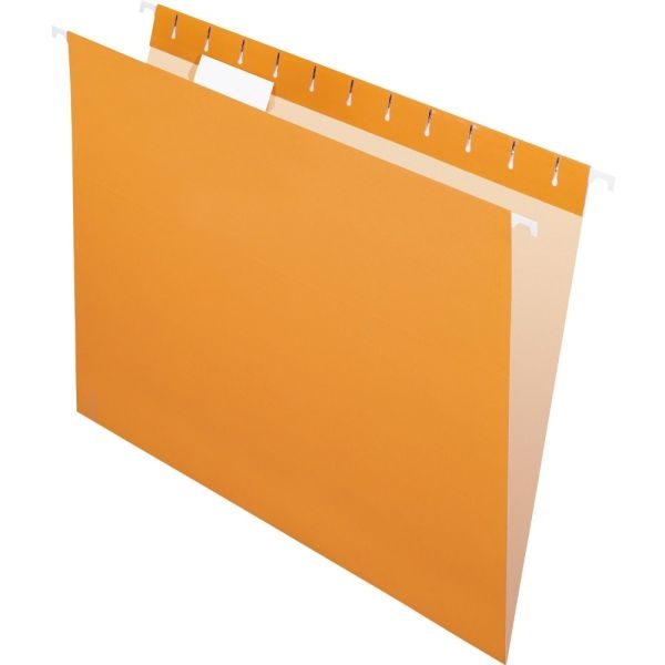 Oxford Color 1/5-Cut Hanging Folders, Letter Size, Orange, Box Of 25