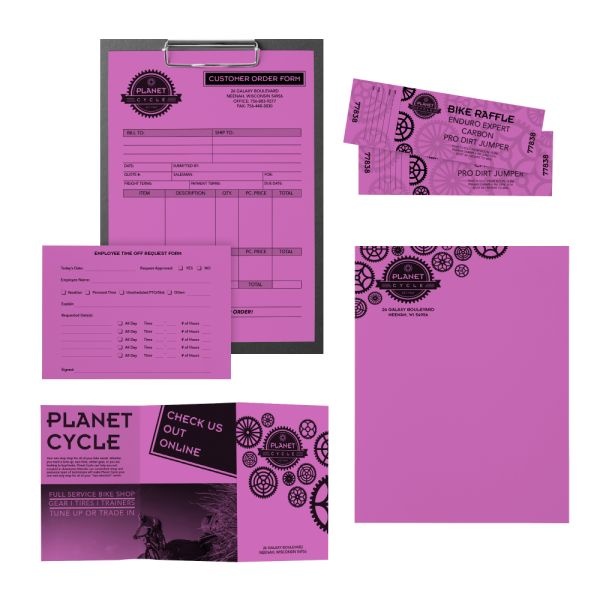 Astrobrights Color Multi-Use Printer & Copier Paper, Letter Size (8 1/2" X 11"), Ream Of 500 Sheets, 24 Lb, Outrageous Orchid